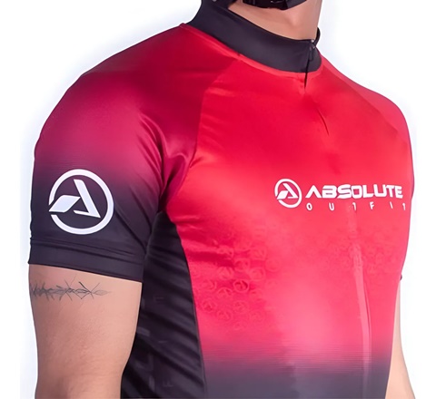 Camisa Absolute Classic Race Uv50 Mtb Masculina Zíper